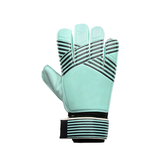 Football Goalkeeper Gloves Mint Green White PU Leather <b>Full</b> Finger Non <b>Slip</b> Breathable Adjustable Wrist Strap Unisex - Product Image 3
