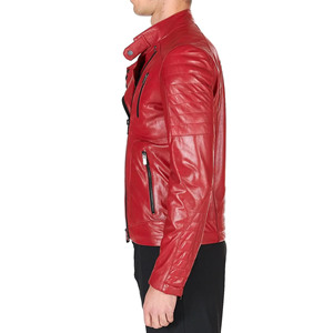 Chaqueta de Cuero Genuino para Hombre de Alta Calidad al por Mayor, Cuello Mandarín, Impermeable y Transpirable para Invierno, a la Moda - Product Image 5