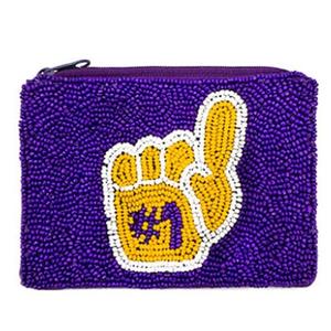 <b>Mini</b> Zipper <b>Pouch</b> Intricate Seed Beads Embroidery Secure Storage Handmade Coin Purses Wholesale Beaded Coin Purses Intricate - Product Image 2