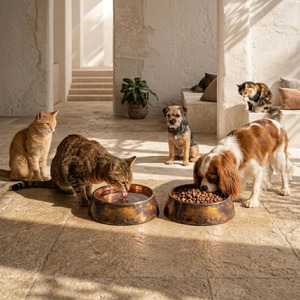 Tazón de Comida para Perros de Cobre Pulido Ecológico de Primera Calidad para Jardín y Hogar, Tazones de Lujo para Comer Lentamente, Plato de Comida Personalizado - Product Image 4
