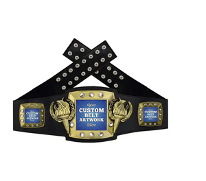 Cinturón de Campeonato de Peso Pesado de Aleación de Zinc Personalizado para Taekwondo y Karate, Forro de Cuero PU de Alta Calidad, Personalizable - Product Image 3