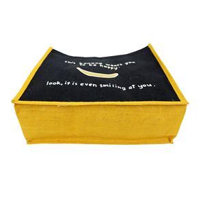 Sac fourre-tout en toile de jute imprimé en couleurs, économique, naturel, recyclable, pliable, avec poignées en corde, produit du fabricant - Product Image 3