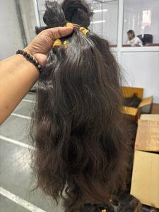 Lots de cheveux humains lisses et soyeux, qualité Remy, fournisseur en gros, cuticules alignées, flux naturel, cheveux en vrac, tous cuticules alignées - Product Image 2