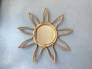 Vintage Boho Rattan <b>Mirror</b> Natural Cane Framed Wall <b>Mirror</b> for Entryway and Living Room Frame <b>Star</b> Shape decorative <b>Mirror</b> - Product Image 6