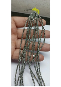Perles de diamant brut couleur argent naturel, non taillées, taille 3mm à 4mm, pépites de cristal brutes, pierres précieuses en vrac pour la fabrication de bijoux - Product Image 4