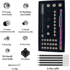 Penna Antistress per Uomo, Regalo Originale per Natale, Idea Regalo per Amico, Perfetto Regalo di Anniversario per Lui, Penne a Sfera Bianche - Product Image 1