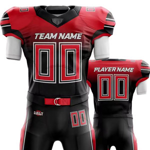 Maillot de football américain personnalisé à col en V sans manches pour homme, imprimé par transfert thermique, camouflage rouge, respirant, évacuant l'humidité à 100 % - Product Image 4
