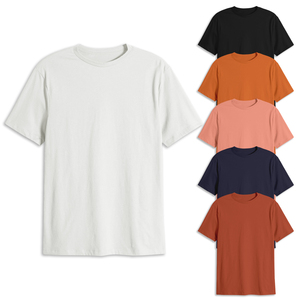 Men's Custom High Quality Plain Cotton T-<b>Shirt</b> Short Sleeve O-Neck Regular Fit Casual Jersey Knitted Solid <b>Colour</b> - Product Image 4