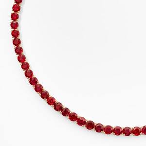 Collar de tenis de oro amarillo de 14K con diamantes cultivados en laboratorio de 47.00ct, corte radiante, certificado IGI, joyería de lujo para bodas y fiestas, cierre de langosta - Product Image 2