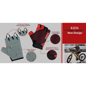 Outdoor <b>Half</b> Finger Cycling Gloves Child Anti <b>Slip</b> Shock-absorbing Bike Bicycle Gloves for Kids - Product Image 4