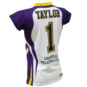 Maillots de volley-ball personnalisés avec logo, respirants, col en V pour femmes, pour équipes sportives, prix abordable - Product Image 5