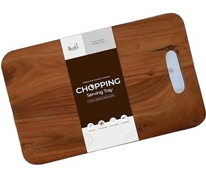 Planche à découper et à hacher en bois écologique multi-usages pour tomates, oignons, pommes de terre, carottes, ail - Forme rectangulaire, passe au lave-vaisselle - Product Image 6