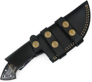 Couteau de chasse artisanal en acier Damas, couteau Tracker à lame fixe, couteau de camping extérieur, fabricant OEM - Product Image 6