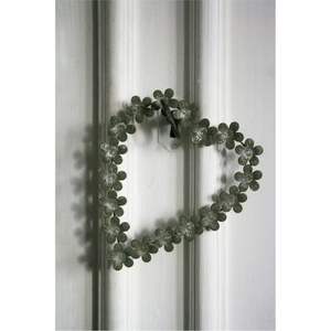 Handmade metal floral <b>wreath</b> Heart garland wall hanging Colorful door mount decoration Indoor Christmas <b>wreath</b> decor - Product Image 5