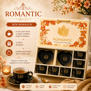 Luxury Richart 2+6 Custom Logo <b>Tea</b> Cup Gift Box 6 Cups 2 PVC Bowls Corrugated Packaging Royal Pattern 400mL Capacity for <b>Tea</b> - Product Image 6