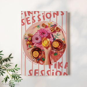 ของตกแต่งผนังสำหรับเทศกาล, โปสเตอร์ภาพประกอบขนมกาแฟฟิก้า, ของตกแต่งผนังร้านกาแฟสไตล์สแกนดิเนเวียน - Product Image 1