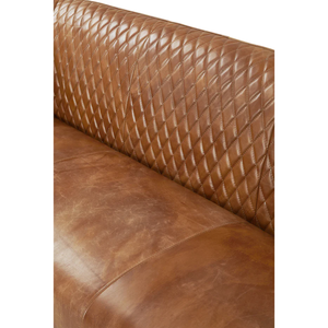 Sofá de Cuero Genuino de Estilo Retro Americano Moderno, Minimalista Italiano de Lujo Ligero para Sala de Estar - Product Image 4