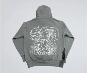 Sweat-shirt à capuche personnalisé pour homme Sdl, logo imprimé sur le devant, streetwear décontracté, coupe classique, hiver, 100% coton, molleton écologique, OEM - Product Image 2