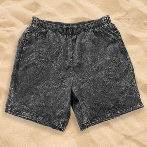 Shorts délavés à l'acide pour femme, taille haute, tendance, pour tenue d'été décontractée, avec boutons - Product Image 5