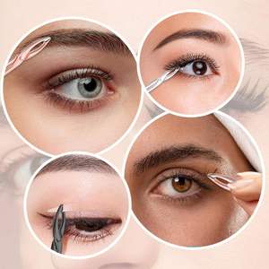 Juego de Pinzas de Precisión UBI de 3 Piezas con Punta de Tijera, Mango Ergonómico, Acero Inoxidable, Reutilizables y Duraderas para Cejas y Rostro - Product Image 3