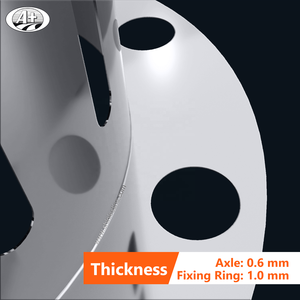 ฝาครอบเพลาหลังรถบรรทุก/รถบัส 195AC-A_EU 19.5 T304 สแตนเลส ดีไซน์ชิ้นเดียว - Product Image 4