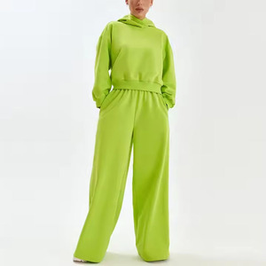 Men's Winter Printed Casual Cropped <b>Zip</b>-Up Hoodie and High-Waist Sweatpants Solid Color Two-Piece Tracksuit Activewear Outfit - Product Image 1