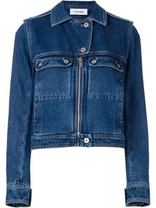 Women <b>Denim</b> <b>Jacket</b> Dark Wash Button Front Long Sleeve Casual Solid Color Regular Fit Autumn Coat - Product Image 3