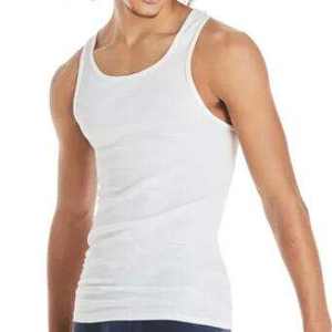 Débardeur sans manches 100% coton blanc pour homme, respirant et à séchage rapide, style sportif pour la salle de sport - Product Image 5