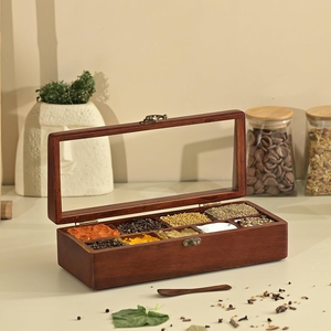Wood Spice <b>Box</b> Container Spice Tools Best Design <b>Herb</b> Storage Container Spice Tools Wood Spice <b>Box</b> - Product Image 1