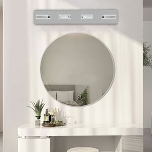 26\" Modern Chrome 4-<b>Light</b> LED <b>Vanity</b> <b>Light</b> Square Acrylic Lampshades Wall Mount Fixture for Bathroom <b>Mirror</b> Lighting - Product Image 3