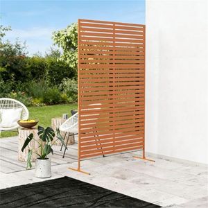 Schermo Decorativo per Recinzione Esterna Marrone con Traliccio per Piante, Ideale per Giardino e Casa - Product Image 4