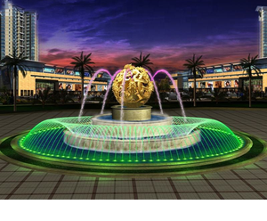 Fuente de Agua Musical LED de Acero Inoxidable para Exteriores, Diseño Flotante, Colorida, de Horticlub WD-MF, con una Vida Útil de Más de 10 Años - Product Image 1