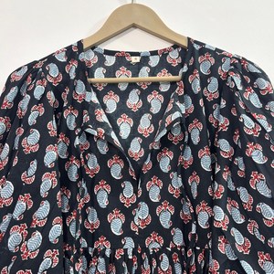 Vestido Midi Informal para Mujer, 100% Algodón Tejido, Estampado Floral Liso/Sólido, Detalles Estructurales, Manga Corta, Cintura Imperio, Estilo Babydoll - Product Image 2