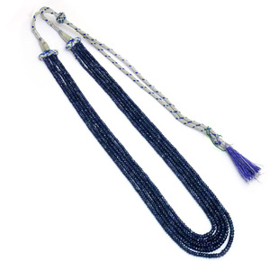 Cuentas facetadas de zafiro AAA+ de 2.5mm-5mm, cuentas de zafiro azul birmano natural, piedras preciosas para la elaboración de collares en capas. - Product Image 2