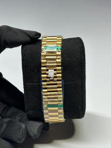 New Luxury Stainless Steel Watch with Glass Dial Mixed Display Quartz Movement Diamond Case for Men's Export Sale - Product Image 2
