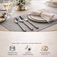 Ensemble de couverts en acier inoxydable avec manche style bambou, cuillère, fourchette, couteau, cuillère à café, couverts de luxe pour hôtel, restaurant, mariage, dîner