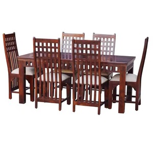 High Quality Modern Luxury Royal Restaurant Furniture Solid Teak Wood <b>Dining</b> <b>Table</b> 6 Chair for Home Restaurant Sets - Product Image 2