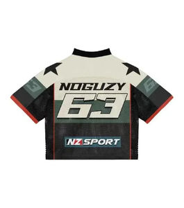 Camiseta de fútbol americano personalizada 2026 transpirable de secado rápido para aficionados, estilo bordado al por mayor, de malla con cuello en V y detalles de tackle twill. - Product Image 4