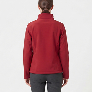 Women's Hooded Fashion Soft Shell Jacket Waterproof Rain Softshell Jacket Women 100% Polyester Spandex Softshell Jacket Ladies - Product Image 3