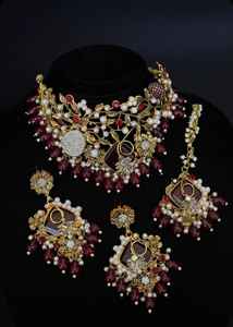 Nuevo Conjunto de Joyería de 3 Piezas con Circonitas, Estilo Indio Bollywood, para Compromiso, Boda, Aniversario, Fiesta Eid, Chapado en Oro de 18K, Estilo Antiguo - Product Image 2