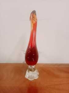 Figurine de canard en verre soufflé à la main, orange, rouge, transparente, décoration artistique, sculpture animale, artisanat fait main, Pâques, Rajasthan - Product Image 4