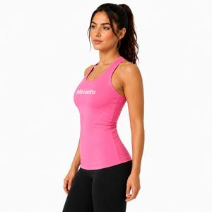 Camisetas Deportivas Personalizadas para Mujer |   Camisetas Deportivas sin Mangas con Cuello Redondo 100% Poliéster |   Ropa Deportiva Transpirable que Absorbe la Humedad - Product Image 4