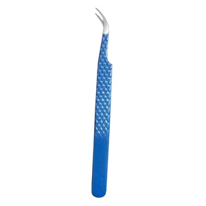 Pinzas Royal, las Mejores Pinzas para Extensión de Pestañas con Aislamiento, Hermosas Pinzas con Diseño de Diamantes, Color Azul, Acero Inoxidable - Product Image 2