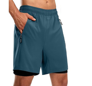 <b>White</b> Unisex <b>Cycling</b> <b>Shorts</b> with Side Pockets Breathable Spandex/Cotton 3D Padding 220g Seamless Fusing for Comfortable Ride - Product Image 1