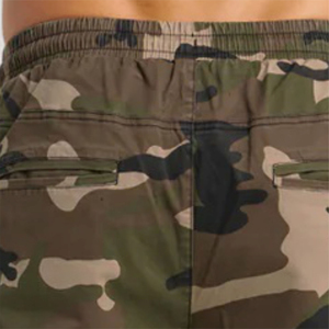 Pantalones Cortos Deportivos de Malla Ecológica 100% Poliéster, Estampado de Camuflaje, Estilo Urbano con Patrón Sólido y Bolsillos, Talla 6XL - Product Image 5