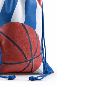 Sac de sport à cordon avec poche, 100 % polyester et nylon, sac à dos à cordon pour le basketball - Product Image 3