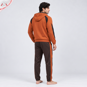 Conjunto Deportivo de Hombre con Capucha y Bloques de Color, Chaqueta con Cremallera y Pantalón Largo, Traje Deportivo Duradero para Hombre, Última Moda - Product Image 3
