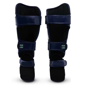 Protectores de Pierna de Cuero para Deportes de Combate, Fabricante OEM Personalizado al por Mayor, para Boxeo, Muay Thai, Kickboxing, MMA - Product Image 3