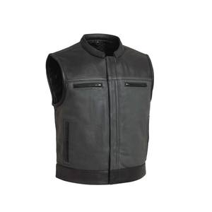 New <b>white</b> color premium leather quality design own logo wax color vintage leather <b>vest</b>/ & waistcoat - Product Image 6