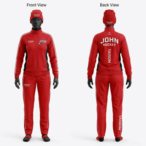 Women Ice Hockey Track Suit 300 GSM Brushed Polyester Blue <b>White</b> <b>Paneling</b> Custom Tackle Twill Embroidery Sublimation Logo - Product Image 3